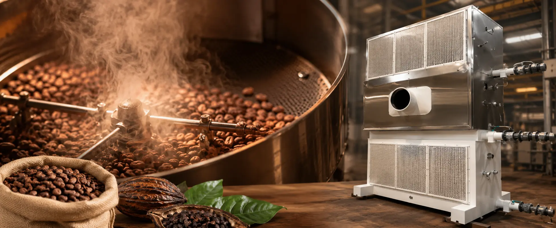 cocoa roasting machine